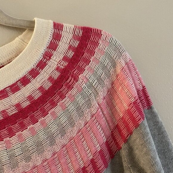 Talbots Women XS Fair Isle Long Sleeve Pullover Rib Yoke Crewneck Sweater NWT - Picture 4 of 8